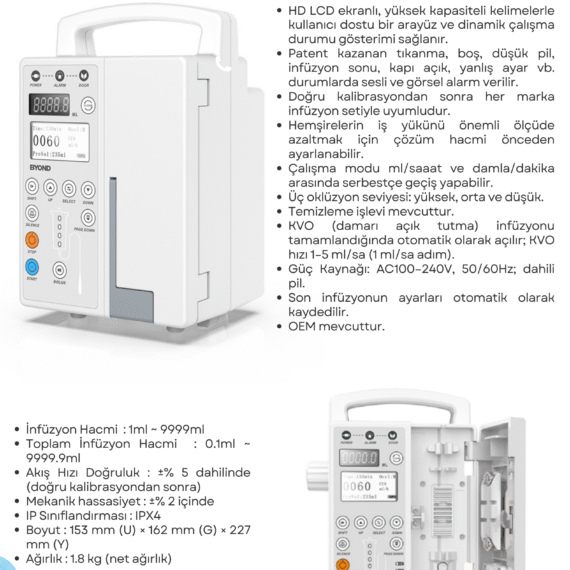 BYS 820 İNFÜZYON POMPASI